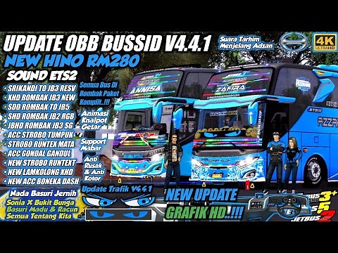 BUS ACCESSORIES UPDATE!! OBB BUSSID V4.4.1 HINO RM280 | LATEST HD GRAPHICS | Bus Simulator Indonesia