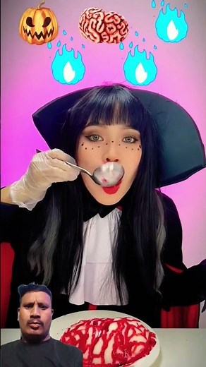 Eating Spooky Halloween Foods (The Sounds Are Satisfying) 🎃 #asmr #eating #shorts