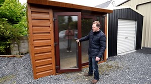 69K views · 130 reactions | Who ever dreamed of having a hide out, a man cave at the back of the garden? I know I would love to! And I would even have a bar with stools, a dart board and why not a couch ! :) This shed look great in timber effect finish, you can insulate it as we did and why not finish the interior with timbers on the floor walls and ceiling. This particular shed is 3 x 4 x 2.4 meters down to 2.1 meters. Feel free to PM us for more details. | Kilcoole Sheds | Facebook