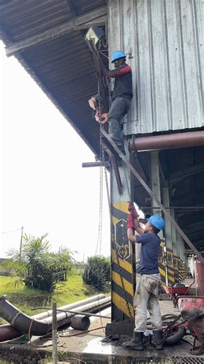 penggantian pipa final efluent 🤙🏻#mekanikpabrik #pks #welderpabrik