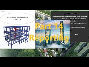 G+2 Building Part 14 Exporting Reports in ETABS V18 Amharic By Abel M