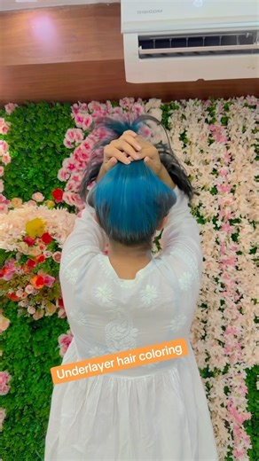 Underlayer hair coloring | The Best Beauty & Handsome Parlour Khichapokhari