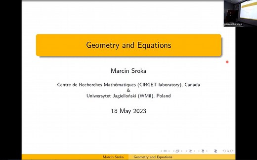 Marcin Sroka：Monge–Ampère equation in hypercomplex geometry