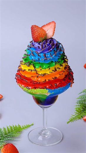 Making colorful desserts step by step