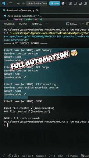 I Built a System That Generates Invoices Automatically 👀|COMMENT "INVOICE" 🔥|#shorts #viral