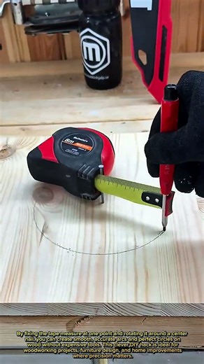 This Simple Nail & Tape Trick Will Change Your Woodworking Forever 🔥 (Perfect Circles Made Easy!)