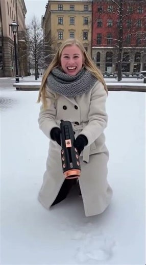 She Made the Snow Explode Into the Sky 🤯❄️