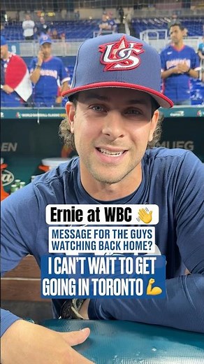 Checking in with Ernie Clement at the World Baseball Classic 👋 #MLB #WBC #ErnieClement #BlueJays