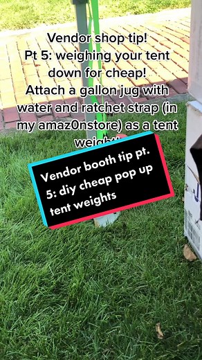 DIY Pop-Up Tent Weight: Cheap and Easy Vendor Shop Tip!