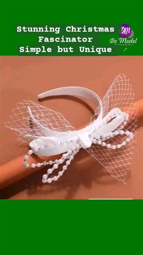 SIMPLE CHRISTMAS CRINOLINE FASCINATOR #viral #fashion#shortsChristmas #christmas #trending