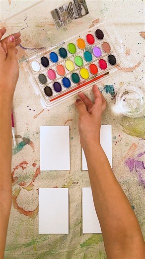 The vibrant colors of Crayola Washable Watercolors blend and flow together, creating beautiful masterpieces with every brushstroke! ✨🖌️ #CrayolaColors #WatercolorCrafts | Crayola