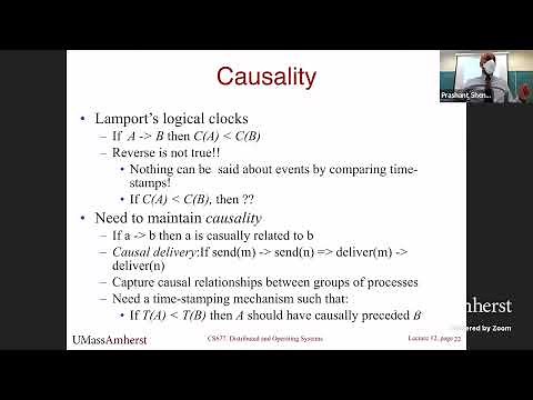 UMass CS677 - Spring 22- Lecture 13 - Vector Clocks and Distributed Snapshots