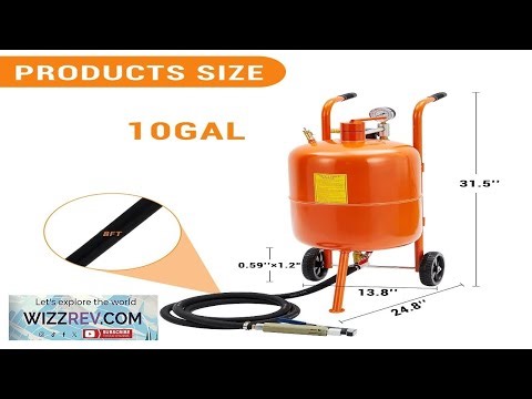 Garvee 10 Gallon Sand Blasting Machine 125 Psi Pressure Air Sand Blasting
