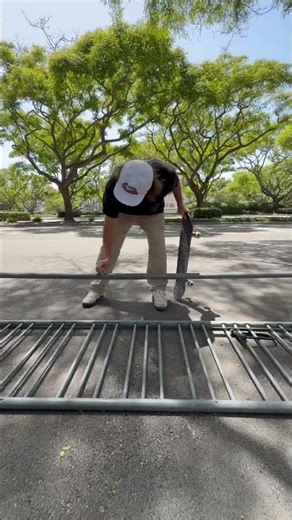 Skated a bike rack on its side