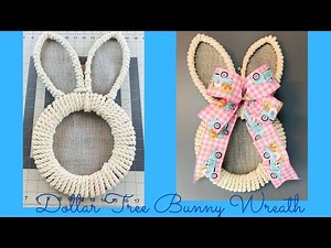 EASY & INEXPENSIVE DOLLAR TREE NAUTICAL ROPE EASTER BUNNY WREATH DIY PLUS BOW TUTORIAL 🐇🌷🐇