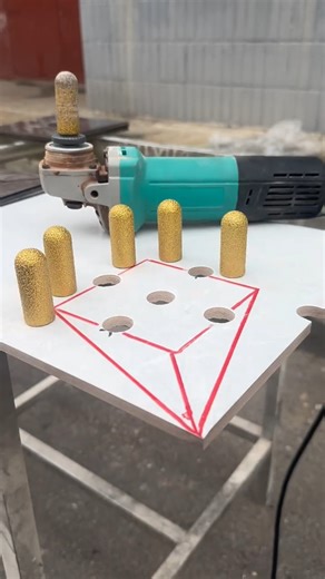 Fastest Way to Grind Curved Edges on Tile #TileGrinding #TilingTools #TileHack