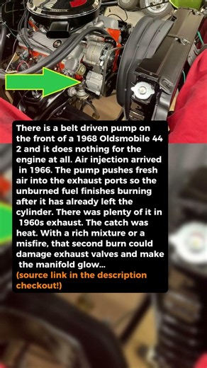 Oldsmobile Bolted a Pump On to Finish Burning the Fuel the Engine Missed #shorts #car #automobile