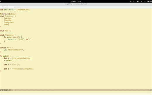 Helix编写Rust代码自动提示演示