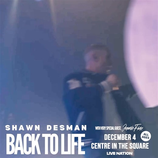 9.1K views · 14 reactions | JUST ANNOUNCED: One of Canada's biggest musical success stories, platinum-selling pop icon Shawn Desman is coming to Centre In The Square on December 4. Tickets go on sale on Friday at 10am. All ages welcome! Get more info here: https://bit.ly/43CdPvv | Live Nation Ontario | Facebook