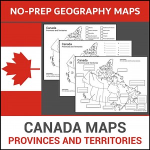 Printable Canada Maps | Learn Provinces & Territories | Label and Identify | Geography Lesson | No Prep Worksheets - Etsy UK