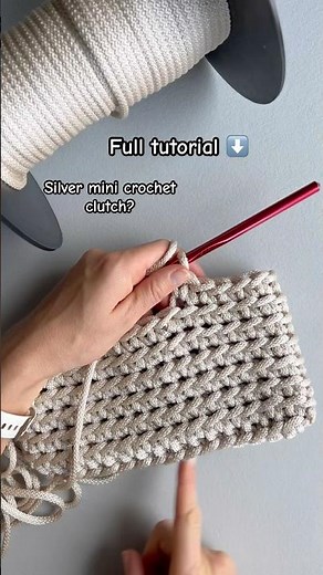 Silver or black mini crochet clutch? Step-by-step tutorial on my YouTube #crochet #crochettutorial