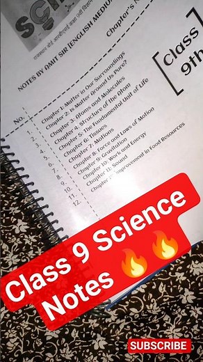 Class 9 Science Notes in 1 Minute ⚡ #shorts #sciencenotes