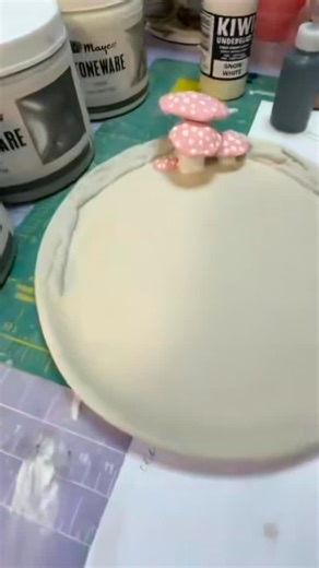 My first mushroom plate has come back from the pottery. I absolutely love it and I think I might just have to make a few more! #mushroom #quirky #ceramics #plate #pottery | Michelle Potter Artist