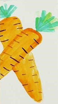 how to draw carrot 🥕 easy step by step for kid's #carrot #drawing #howtodraw