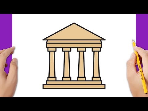 HOW TO DRAW THE PARTHENON TEMPLE EASY