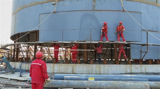 Inverted Construction Method for Vertical Steel Tanks