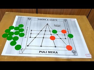 How to play Indian ancient bagh bakri/ baghchal/ Goats and Tigers game