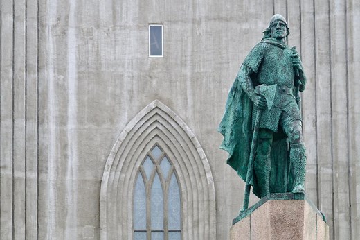 Statue of Leif Eiriksson in Reykjavik, Iceland