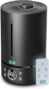 UPGRADED 2020 Top Fill 6L Cool Mist Humidifiers for Bedroom - 360° Humidifier for Home Large Room, Basement - Easy to Clean & Fill, LED Light, Auto Shut Off, Ultra Quiet for Babies, Kids 1.59 Gallon