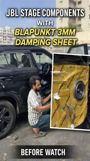 creta car full door soundproffing with blapunkt 3mm damping 🔊🔥 #shorts #carstereo #lyrics