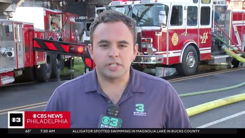 Arson investigation underway after Croydon, Pennsylvania fire spreads from van to building