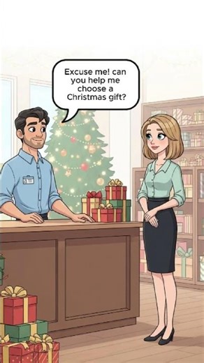 Buying Christmas Gifts for Mom | Easy English Conversation Roleplay #learnenglish #christmasgifts