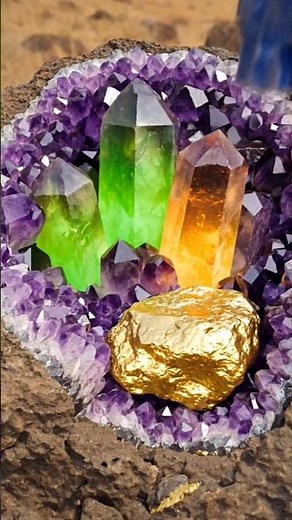 Found Rare Amethyst Geode Revealing Huge Diamond & Gold 💎 | Satisfying Gemstone Discovery