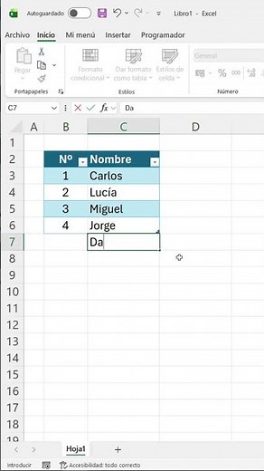 Enumera filas automáticamente. #excel #exceltips #exceltablas #exceltutorial #excelfunciones