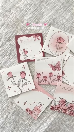 Rose themed post it notes 🌹 #meeshofinds #stationery