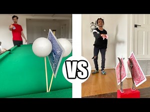 Epic Card Throwing Trickshot Battle