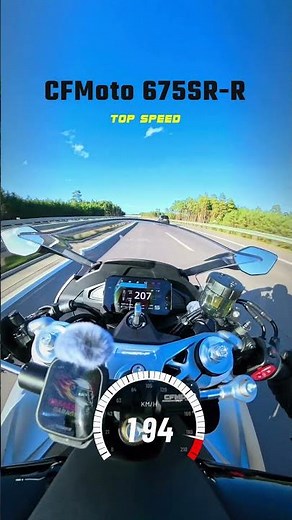 CFMoto 675SR-R Top speed!
