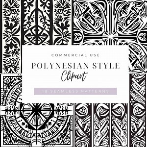 Polynesian Seamless Pattern, Samoan Seamless Pattern, Hawaiian Pattern, Fijian Designs, Digital Paper, Digital Download, Polynesian Tribal - Etsy