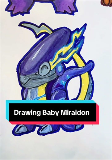 Drawing Baby Miraidon: Easy Pixel Art Tutorial