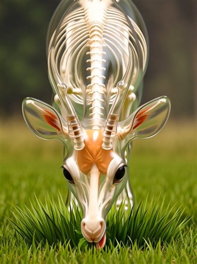 Gazelle Enjoying Grass in the Wild