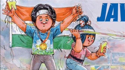 Amul girl celebrates Neeraj Chopra's win at World Athletics Championship