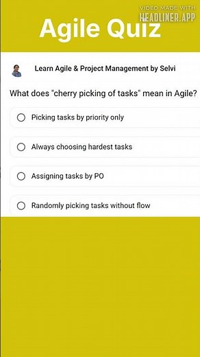 What does "cherry picking of tasks" mean in Agile? | Collaboration | Sprint | Daily Scrum | Team