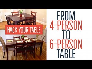 DIY Dining Table Conversion/Life Hack | From 4 to 6 Place Settings