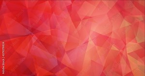 4K looping light red video with polygonal shapes. Trendy vibrant holographic clip in halftone style. Movie for a cell phone. 4096 x 2160, 30 fps. Codec Photo JPEG.