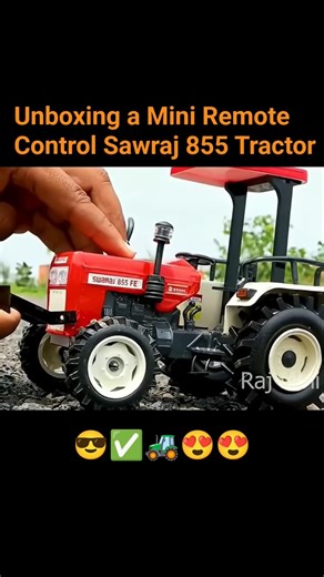 Unboxing a Mini Remote Control Sawraj 855 Tractor 🤯 #diy​ #tractor​ #mahindra​ #unboxing​ #shorts​