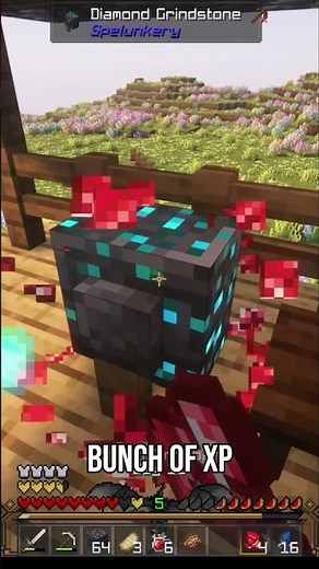 Diamond Grindstone: Level Up Fast in Minecraft #shorts